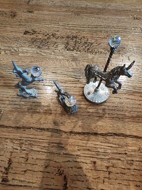 Spoontiques Mini Unicorn Figurine Set with Crystal Accents - Fantasy Home Decor